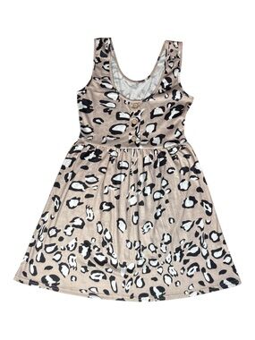 Women’s beige leopard print tank dress Women’s size small | ab8
